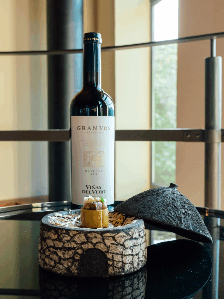 Mueso de Tena”, tapa del Restaurante Lavedán, con Gran Vos de Viñas del Vero.