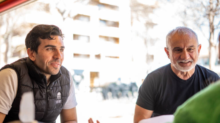 José Miguel Lacosa y su hijo Kevin